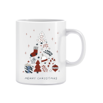 Beyaz Merry Christmas Baskılı Kupa