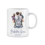 Çocuklar Ve Baba Baskılı Kupa