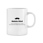 Baba Bıyıklı Baskılı Kupa
